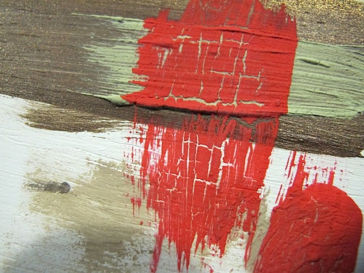 Closeup crackled paint