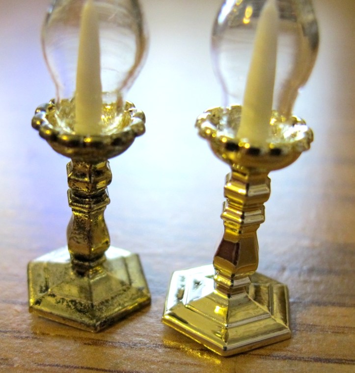 Original on the right, painted on the left.